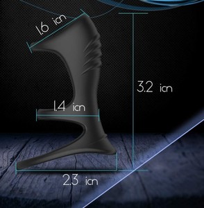 Anello per Pene in Silicone Morbido con Tre Anelli Elastici per Ritardare l'Eiaculazione Massaggiatore Prostatico Giocattolo Erotico per Uomini - Product Image 3