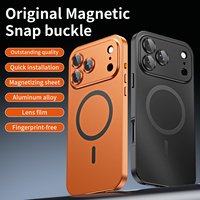 Coque de Téléphone Anti-Empreintes Digitales avec Protection d'Objectif en Alliage d'Aluminium Magnétique Premium pour iPhone 17 Pro Max