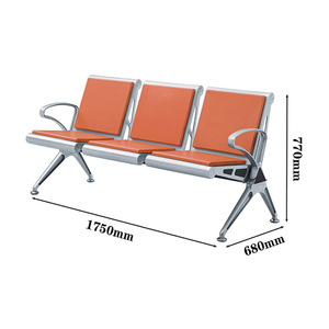 Silla de Espera Bao Xian, Fila de 3 Asientos, Acero Inoxidable, Cojín de PU, Uso en Hospitales, Aeropuertos y Estaciones - Product Image 4