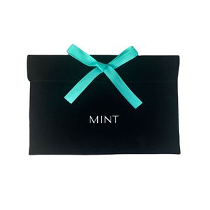 Bolsa de Joyería de Terciopelo Doble Negro de Alta Calidad con Cinta de 2 cm para Collares, Pendientes, Gafas y Pulseras - Product Image 1