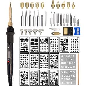 Ensemble de 53 pièces de chauffage au <span class=keywords><strong>bois</strong></span> avec stylo de fer à souder LCD multifonction 80W - Product Image 3