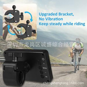 Rétroviseur de vélo avec caméra grand angle 110 degrés pour VTT, fixation sur guidon, écran en verre ABS noir - Product Image 5