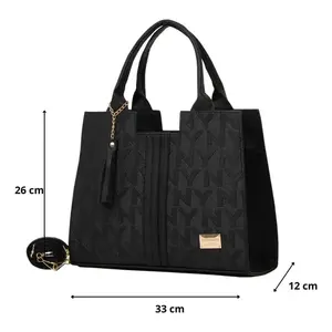 Bolso Tote de Mezclilla para Mujer Fana Athenea, Gran Capacidad, Cierre de Solapa, Forro de PU, Uso Diario Informal, M3718 - Product Image 3