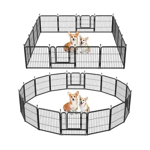 Venta caliente Durable al por mayor portátil plegable interior al aire libre perro recinto mascota corralito jaula <span class=keywords><strong>Mental</strong></span> perro ejercicio valla - Product Image 5