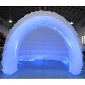 Benutzer definierte Größe Riesiges aufblasbares Zelt Weiße LED-Beleuchtung Aufblasbares Iglu-Kuppel zelt zum Verkauf - Product Image 3