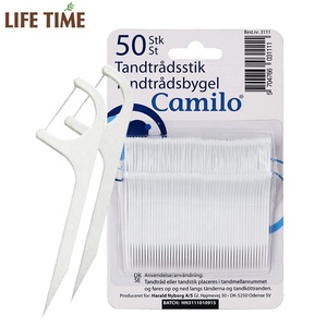 Plastic Toothpicks 500 Pcs - Round Single Head Teeth Cleaning Tool, Food Grade White, 63mm Length