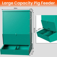 Mangeoire extérieure JH-Mech pour bétail, accessoire agricole pour l'alimentation de jusqu'à 8 porcs, mangeoire robuste en acier pour porcs, en vente