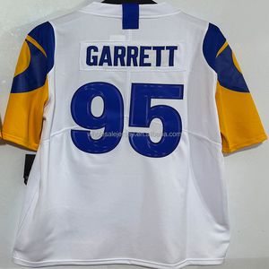 Vente en gros de maillots de football pour hommes cousus, Myles Garrett, Matthew Puka Nacua, Stafford, Jared Verse, Davante Adams, tailles S-3XL - Product Image 2