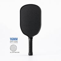 Raquette de pickleball en fibre de carbone de qualité supérieure, construction monobloc, surface en graphite injectée de mousse, forme allongée