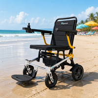 Fauteuil roulant électrique pliable ultra-léger en alliage de magnésium de 12 kg, moteur sans balais, chaise de mobilité de voyage, fauteuil roulant compact à propulsion électrique