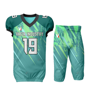 Maillot de football américain personnalisé pour adulte unisexe, manches courtes, respirant, anti-UV, grande taille, séchage rapide, pantalon sublimé à l'avant - Product Image 1