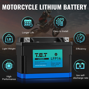 Batería de Motocicleta LFP14 LiFePO4 12.8V 8Ah 400CCA, Pantalla Digital, BMS, Reemplazo Directo para YTX9-BS/YTX12-BS - Product Image 2