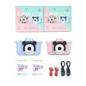 Nouvel appareil photo pour enfants avec capteur CMOS, enregistrement HD, double caméra, écran 2.0, matériau ABS, mémoire intégrée <span class=keywords><strong>de</strong></span> 64 Go - Cadeau <span class=keywords><strong>de</strong></span> vacances - Product Image 1