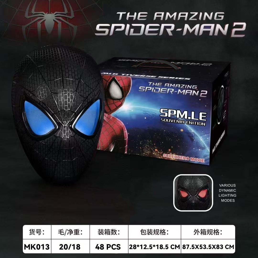 Máscara de Cabeza de Spider-Man con Control de Mandíbula + Ojos Iluminados