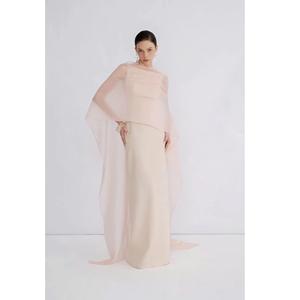 Vestidos de mujer elegantes al por mayor VESTIDO MARGOT con espalda abierta 140cm 61% rayón 39% algodón ODM logotipo personalizado vestidos de mujer - Product Image 2