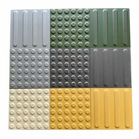Carrelage de sol tactile en porcelaine jaune mat émaillé pleine masse pour extérieur, indicateur de voie pour aveugles, indicateurs en céramique pour trottoirs et routes