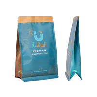 Bolsa de Fondo Plano con Válvula y Cierre Zip, Impresa a Medida, con Ocho Lados Reforzados, Resistente a la Humedad, para Envasar Café, Leche y Gelatina