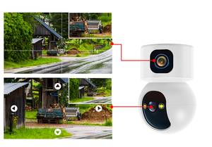 Camera Giám Sát An Ninh Trong Nhà Tuya Tự Động Theo Dõi Cuộc Sống Thông Minh Không Dây Camera IP PTZ Wifi Ống Kính Kép 3MP Cho Bé - Product Image 3