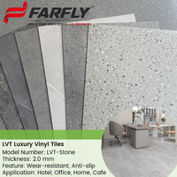2,0mm Steinmuster Luxus PVC-Vinylfliesen LVT-Bodenbelag für Büro und Hotel, Rutschfester Wasserdichter Umweltfreundlicher LVT-Bodenbelag