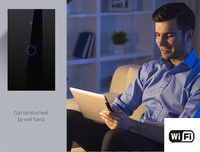 Norme américaine 1-4 Gang étanche commande vocale Alexa 110V 220v gradateur intelligent Wifi interrupteur de lumière Usa interrupteur mural Wifi interrupteur intelligent