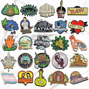 Huy hiệu ghim sản xuất tại nhà máy Trung Quốc, thiết kế dễ thương, tùy chỉnh với logo công ty - Product Image 1