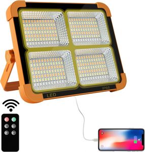 ไฟฉุกเฉิน LED พลังงานแสงอาทิตย์แบบพกพาสำหรับตั้งแคมป์กลางแจ้ง ชาร์จซ้ำได้ มาตรฐาน IP66 ค่า CRI สูง 85 อุณหภูมิสี 3500K-6000K - Product Image 1