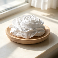 Diffuseur de parfum d'ambiance en plâtre céramique fait main sur base bois, avec fleurs et huiles essentielles, pour la maison (vente en gros)