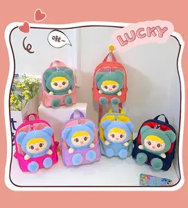 Popular nuevo diseño colorido niños unicornio búho mochila jardín de infantes niño 3-6 pequeño bolso esponjoso bolso elemental
