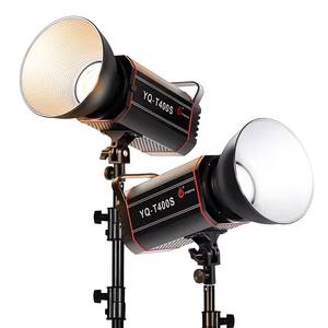 YQ-300S <span class=keywords><strong>Lampe</strong></span> COB de photographie à puissance réelle de 200 W, corps en métal aluminium, commande à distance par bouton, lumière bicolore pour studio photo et vidéo - Product Image 2