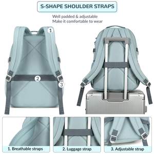 יום עמיד במים עם כיסים mulitiple עבור נסיעות מכללה בחוץ, תרמיל גב מחשב נייד לנשים גברים - Product Image 5