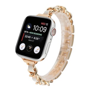 <span class=keywords><strong>Bracelet</strong></span> de remplacement en acier inoxydable fin et en <span class=keywords><strong>cuir</strong></span> à double cercle pour <span class=keywords><strong>Apple</strong></span> <span class=keywords><strong>Watch</strong></span> Femme et Fille - Product Image 2