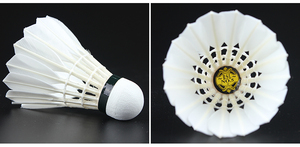 Pluma de bádminton <span class=keywords><strong>RSL</strong></span> No.5 Clase A de plumas de pato Cigu, de gran tamaño y ancho, con base de fibra y cabezal de corcho triturado - Product Image 3