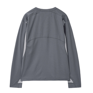 Camiseta Deportiva Healy Slim Fit para Hombre, Cuello Redondo, Poliéster Elástico, Color Gris, para Otoño, Corte Automatizado - Product Image 3