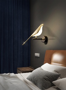LED Magpie Wall <strong>Lamp</strong> Aluminum Bird <strong>Lamp</strong> Shade Led Indoor Decoration Wall Lighting Bedroom Bedside Wireless Wall <strong>Lamp</strong> - Product Image 4