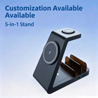 Chargeur sans fil magnétique 36W 5 en 1, chargeur de bureau, station de charge sans fil multifonctionnelle avec sortie TYPE-C et USB