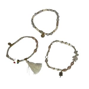 Fashion <b>Beaded</b> <b>Bracelets</b> Set 316L Stainless Steel PVD <b>Gold</b> Plating Sustainable Resistant Jewelry for Women - Product Image 1