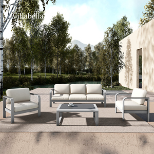 Ensemble de canapés en aluminium de mobilier de jardin de luxe Mobilier d'extérieur moderne tous temps Canapé de patio pour hôtel et centre de villégiature - Product Image 1