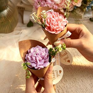 Bouquet de mini-œillets LANJO, bougie parfumée, cadeaux et faveurs de mariage pour la Saint-Valentin, la fête des mères, les anniversaires - Product Image 1