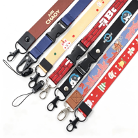 Lanière promotionnelle personnalisée en polyester à transfert thermique, rétractable, avec porte-badge d'identification – Vente en gros