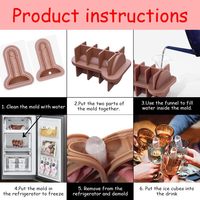 Bac à glaçons en silicone écologique pour fêtes, blagues pour adultes, créations originales pour cocktails et whisky