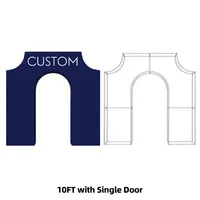 Support de toile de fond en métal noir Arche de Triomphe, présentoir architectural de luxe pour l'entrée de cérémonie de mariage et la décoration d'événements