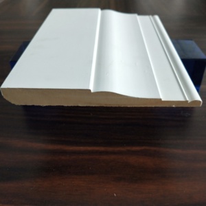 Trắng gesso <span class=keywords><strong>primed</strong></span> MDF Ốp chân tường đúc ván chân tường cho trong nhà & khách sạn sử dụng với PVC phim Vương miện đúc trang trí nội thất khuôn - Product Image 5