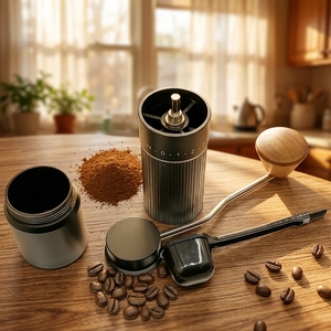 Molinillo <span class=keywords><strong>de</strong></span> Café Manual Digital Portátil y Ajustable con Muelas <span class=keywords><strong>de</strong></span> Acero Inoxidable y Construcción <span class=keywords><strong>de</strong></span> Aleación <span class=keywords><strong>de</strong></span> Aluminio, Capacidad <span class=keywords><strong>de</strong></span> 35g - Product Image 4