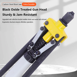 Juego de <span class=keywords><strong>Remachadora</strong></span> Profesional Sin Atascos con Mordazas de Acero al Carbono |   Expulsión Suave de Clavos para Uso Industrial - Product Image 2