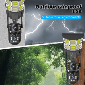 Solar Street <strong>Light</strong> 4G CCTV <strong>Security</strong> AI IP <strong>Camera</strong> with Sim Card Outdoor <strong>Camera</strong> Siren Wifi 4mp 4G Solar Panel LED Street <strong>Light</strong> - Product Image 2