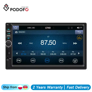 Radio de coche Podofo 2 Din para automóvil, pantalla táctil de 7'', estéreo para coche, Carplay, Android Auto, BT, FM, USB, AUX, reproductor MP5, entrega a tiempo. - Product Image 1