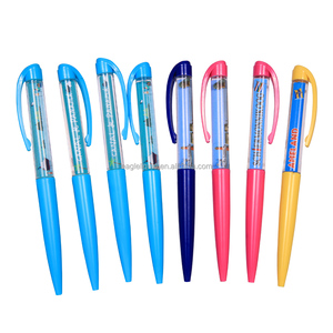 Stylo bille en plastique PVC avec clip liquide, graphisme 2D, emballage personnalisé, cadeau authentique, écriture fluide - Product Image 4