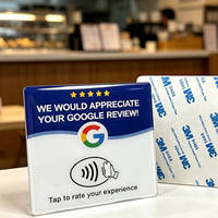 Menu de table personnalisé, plaque en PVC, carte de commentaires Google, médias sociaux, Instagram, autocollant NFC avec code QR