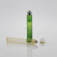 Nouveau design, flacon à bille en PETG semi-transparent de 20 ml avec bouchon à vis pour huile essentielle, soin des yeux, emballage cosmétique, logo personnalisé