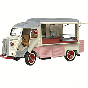 Vintage Pink Food Cart Custom Mobile Coffee Cart Ice Cream Trailer for Social Media - Product Image 1